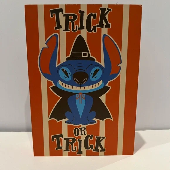 Cute Stitch Trick or Treat Wooden Sign- NWT - Picture 1 of 5
